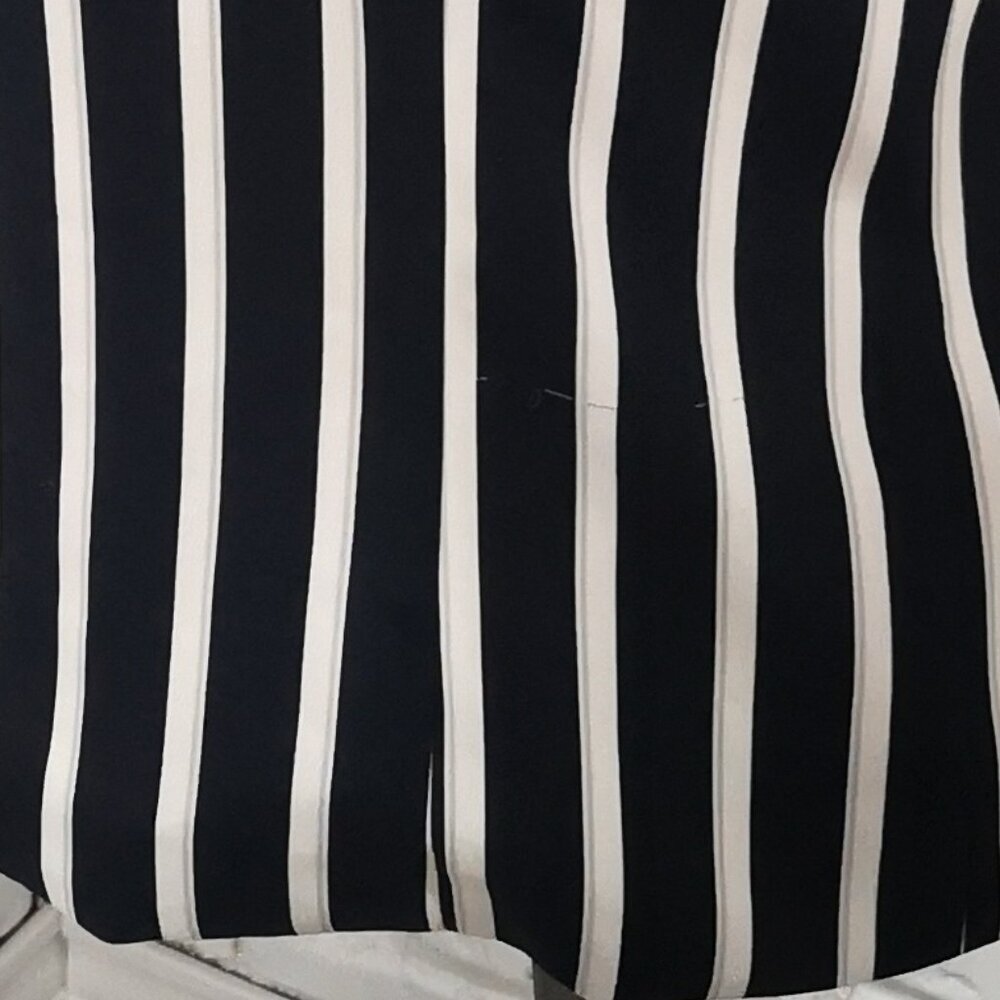 Cleo Petites Ladies Size Large Navy & White Stripes Lined 1 Button Blazer - Picture 13 of 13